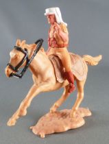 Timpo - Légion Etrangère - Cavalier bras gauche levé (fusil) cheval baie galop court socle sable