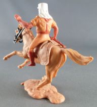 Timpo - Légion Etrangère - Cavalier bras gauche levé (fusil) cheval baie galop court socle sable
