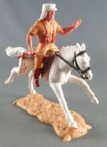 Timpo - Légion Etrangère - Cavalier bras gauche levé (fusil) cheval blanc galop long