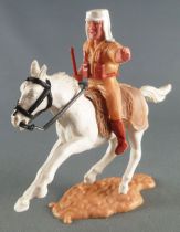 Timpo - Légion Etrangère - Cavalier doigt pointé (fusil) cheval blanc galop court socle sable