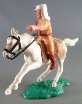 Timpo - Légion Etrangère - Cavalier doigt pointé (fusil) cheval blanc galop court socle vert
