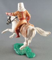 Timpo - Légion Etrangère - Cavalier doigt pointé (fusil) cheval blanc galop court socle vert