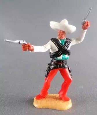 Timpo - Mexicains - Pi�ton Bras Gauche Lev� Veste Blanche (2 revolvers) Sombrero Blanc Jambes Rouges Pied Droit vers la Droite