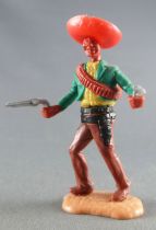 Timpo - Mexicans - Footed both hands at waist height green jacket (2 pistols) red hat brown advancing legs