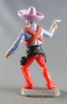 Timpo - Mexicans - Footed right arm pointing blue jacket (pistol) lilac hat red legs with right foot pointing to the right