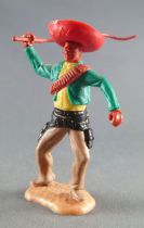 Timpo - Mexicans - Footed right arm raised green jacket (whip) red hat buff legs with right foot pointing to the right