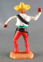 Timpo - Mexicans - Footed right arm raised white jacket (knife) yellow hat red legs with right foot pointing ahead