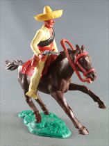 Timpo - Mexicans - Mounted (separate belt) left arm down yellow jacket (pistol & winchester) yellow legs yellow hat dark brown g