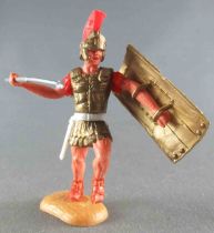 Timpo - Roman - Footed Centurion (red large crest) attacking with Pilum Sand Base