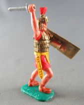 Timpo - Roman - Footed Variation red trooper with sword on advancing legs (instead standing)