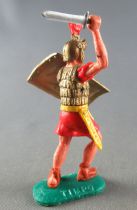 Timpo - Roman - Footed Variation red trooper with sword on advancing legs (instead standing)