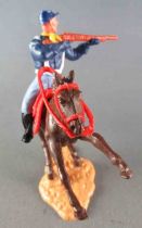Timpo - Us cavalerie (Nordiste) 2ème série (tête 2 pièces) - Cavalier tireur fusil (winchester) Cheval brun galop court