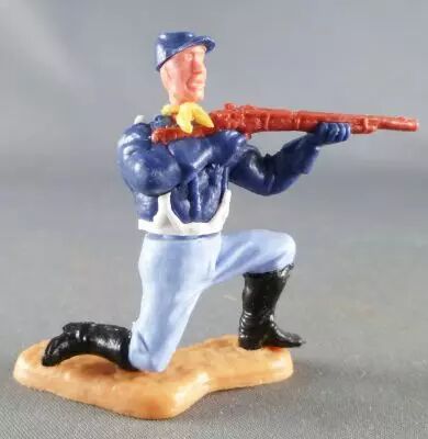 Timpo - Us cavalerie (Nordiste) 2�me s�rie (t�te 2 pi�ces) - Pi�ton tireur fusil � genoux