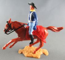Timpo - Us cavalery (Federate) 1st séries - Mounted both arms by sides (winchester) Brown galloping Horse Sand Base