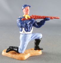 Timpo - Us cavalery (Federate) 2sd séries (2 pieces head) - Footed firing rifle kneeling legs