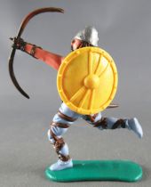 Timpo - Viking - Footed Archer (brown hairs) blue running legs yellow shield