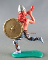 Timpo - Viking - Footed Blowing horn (red hairs) blue running legs gold shield