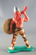 Timpo - Viking - Footed Blowing horn (red hairs) buff standing legs gold shield