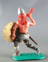 Timpo - Viking - Footed Blowing horn (red hairs) grey advancing legs gold shield