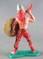 Timpo - Viking - Footed Blowing horn (red hairs) red standing legs gold shield