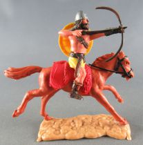 Timpo - Viking - Mounted Archer (brown hairs) yellow legs yellow shield red saddle galloping (long) brown horse