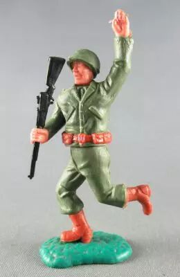 Timpo - WW2 - Am�ricains - 2�me s�rie - Bras lev� (fusil) jambes courantes