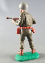 Timpo - WW2 - Americans - 1st series - Firing machine gun waist standing upright legs