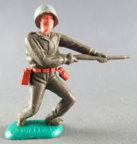 Timpo - WW2 - Americans - 1st series - Firing rifle waist both bent to the left legs