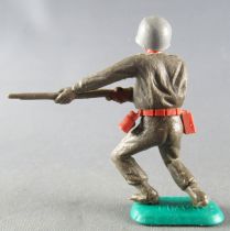 Timpo - WW2 - Americans - 1st series - Firing rifle waist both bent to the left legs