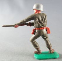 Timpo - WW2 - Americans - 1st series - Firing rifle waist standing leaning to the left legs
