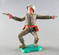 Timpo - WW2 - Americans - 1st series - Pointing and pistol both bent apart legs