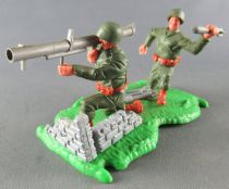 Timpo - WW2 - Americans - 2nd series - Bazooka team scene (ref 1019 )