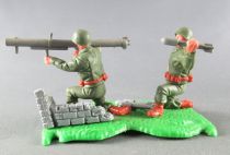 Timpo - WW2 - Americans - 2nd series - Bazooka team scene (ref 1019 )