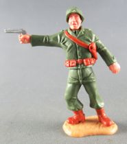 Timpo - WW2 - Americans - 2nd series - Officer with pistol standing up right legs