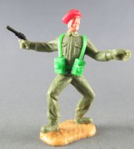 Timpo - WW2 - British (Airborne Red Beret) - 1st series - Both arms outstreched (pistol) both legs bent