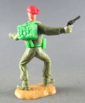 Timpo - WW2 - British (Airborne Red Beret) - 1st series - Both arms outstreched (pistol) both legs bent