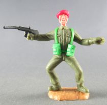 Timpo - WW2 - British (Airborne Red Beret) - 1st series - Both arms outstreched (rifle) (both legs bent