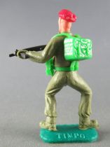 Timpo - WW2 - British (Airborne Red Beret) - 1st series - Firing sten gun both legs bent apart