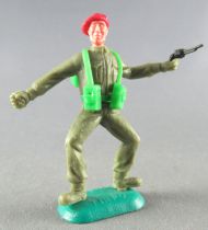 Timpo - WW2 - British (Airborne Red Beret) - 1st series - Throwing grenade (pistol) both legs bent apart