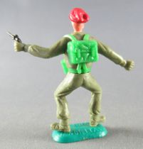 Timpo - WW2 - British (Airborne Red Beret) - 1st series - Throwing grenade (pistol) both legs bent apart