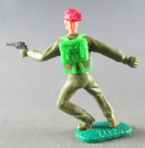 Timpo - WW2 - British (Airborne Red Beret) - 1st series - Throwing grenade (pistol) standing leaning to the legs