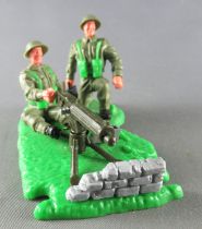 Timpo - WW2 - British Infantry - 2nd series - Vickers Machine Gun Team (ref 1017)