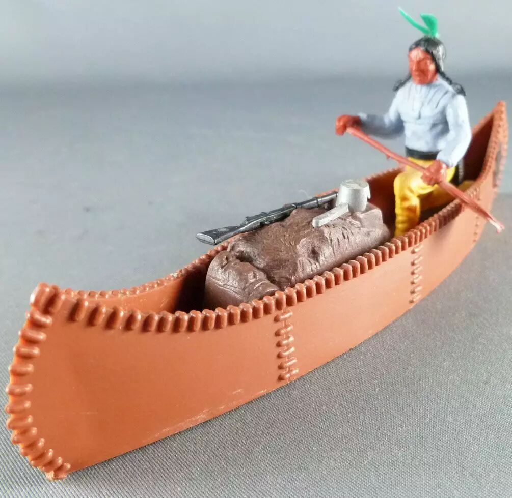 Timpo Indians 4th series (1 piece head) Canoe (Cargo Brown) fig. paddle