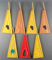 Timpo Indians Accessory Tipee Wigwam Removable Sections Red Yellow & Tan ref 1005