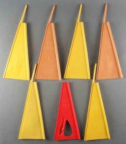 Timpo Indians Accessory Tipee Wigwam Removable Sections Red Yellow & Tan ref 1005