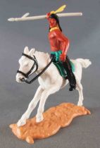 Timpo Indiens 2ème série (arme fixe) Cavalier Lance jambes noires Cheval Blanc Galop Long