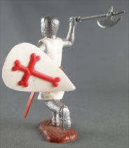 Timpo Middle-Age Crusader 2nd serie footed attacking right arm raised (axe) running legs