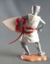 Timpo Middle-Age Crusader 2nd serie footed holding sword accross waist bent legs