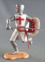 Timpo Middle-Age Crusader 2nd serie footed holding sword accross waist running legs