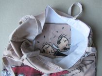 Tintin -  Herge Excl TL 1991 - Shoulder Bag Printed Fabric 40x40cm King Ottokar\'s Sceptre The Flight